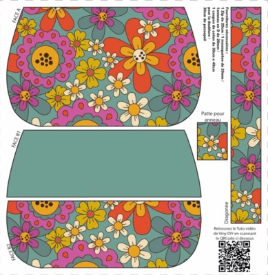 Coupon Patron - Pochette YZY Power Flower Velours