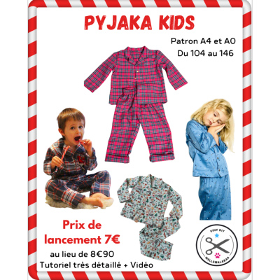 Pyjama Kids - Pyjama Enfant - Patron et Tutoriel PDF à télécharger