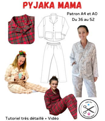 Pyjama Mama - Pyjama Femme - Patron et Tutoriel PDF à télécharger