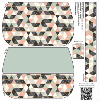 Coupon Patron - Pochette YZY Triangles Velours