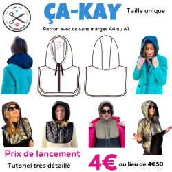 ÇA-KAY Capuche amovible avec plastron - Patron et Tutoriel PDF à télécharger